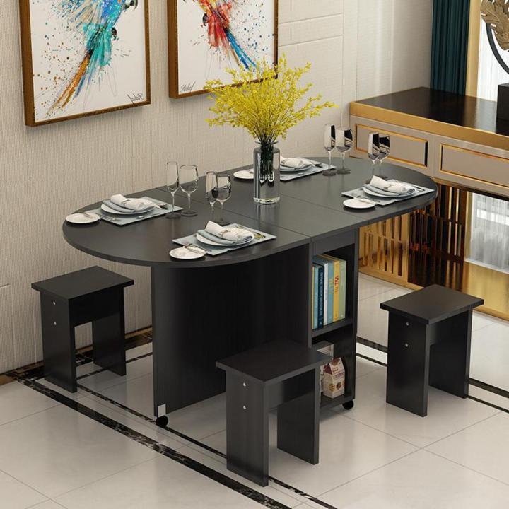 The Simplicity Of The Household Foldable Family Dining Room Table And Chairs