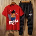 NO SIGNAL SEARCHING Printed Dragon Ball Z Goku Tracksuit For Men, Boys, Girls, Women - Soft and Comfortable Fabric T Shirt and Trouser Summer Collection. 