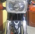 Markhor Monogram LED For Motorcycle Car White Glowing Emblem Universal fit Shield Style National Animal Logo. 
