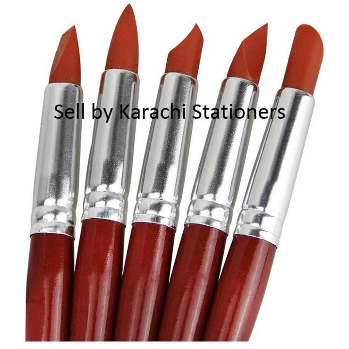 5pcs Professional Silicone Rubber Tip Paint Brushes Set