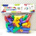 Colorful Creative Pipe Puzzle Building Blocks for Kids - STEM Educational Play, DIY Construction, and Assembly Game - Multicolor Pipe Blocks Set with Wheels. 
