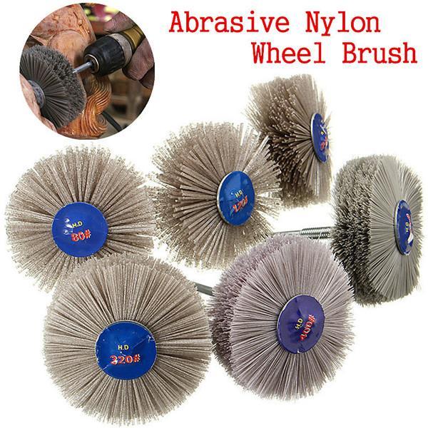 80# 120# 240# 320# 400# 600# Abrasive Nylon Wheel Brush Woodwork Polish - 80 orders