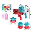 Space Rocket Bazooka Bubble Gun Electric Automatic Bubble Makers Bubbles Machine Toys  Bazooka 2in1 Cap 8 & 36 Holes Bubble Gun Toy For Pool Party Summer Vacations Birthday Party Perfect Gift for Kids  Battery Operated Small Bazooka Boom Feast Bubble Gun. 
