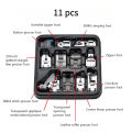 11Pcs Presser Foot Feet Set, Zig Zag, Straight Stitch Foot, Roller Foot, Snap On Sewing Machine Foot Presser Feet Set Fits for Singer, Brother, Janome Low Shank Sewing Machines. 