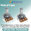 10K Variable Resistor Potentiometer Volum Type 10k,100k Ohm Volume Pack of 2 Variable Resistor Potentiometer Volume Type 10k & 100k Ohm. 