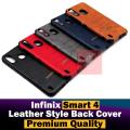 Infinix Smart 4 Back Cover Multicolour Soft Pierre Leather stuff pouch Texture pattren Case Cover Infinix Smart 4 For Boys. 