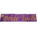 Bride To Be | Glitter Sash | For | Bridal To Be Party Celebration |. 
