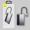 Baseus USB  C HUB to HDMI Compatible USB 3.0 100W PD Port  6-in-1 Adapter for MacBook Pro Air for iPad Pro. 