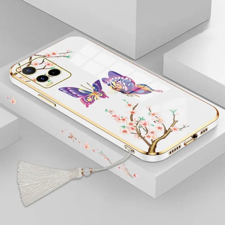 Casing%20vivo%20y21%20y21s%20y33s%20y21a%20y21t%20Phone%20Case%20Plating%20Straight%20Edge%20Silicone%20Phone%20Case%20Beautiful%20Butterfly%20design%20with%20Tassel%20Lanyard%20-%20Image%205