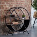Handmade Eco Friendly Round Open Bookcase Customizable Bookshelf Vintage Style Round Bookcase Storage Bookshelf perfect For Home Office. 