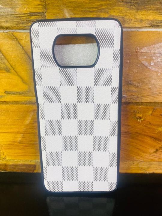 Xiaomi Poco X3 Fashion Texture Grid Leather Back Cover