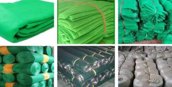 ALL SIZES AVAILABLE GREEN SHADE NET DOUBLE  STITCHED FABRIC