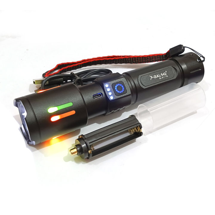 Rechargeable%20X-Balog%20BL-611%20TG%20Multi%20Functional%20Emergency%20Torch%20Imported%20Super%20Strong%20High%20Beam%20Telescopic%20zoom%20Torch%20Flashlight%20Laser%20LED%20Torch%20800%20meters%20to%201km%20Range%2026650%20Battery%20-%20Image%208