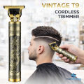 T9 Vintage Hair Trimmer For Men | Professional Cordless Hair Clipper & Beard Trimmer | Rechargeable Electric Shaver Machine | Zero Gapped Precision Hair Cutting Tool | USB Charging Grooming Kit for Salon & Home Use. 