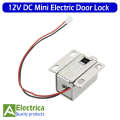 12v Mini DC Cabinet Drawer Lock Electromagnetic Solenoid Lock 27*29*28mm By Electrica. 