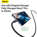 Baseus Supervooc PD65W USB To Type C Cable,  6.5A Fast Charging Smart Phone Data Cable. 