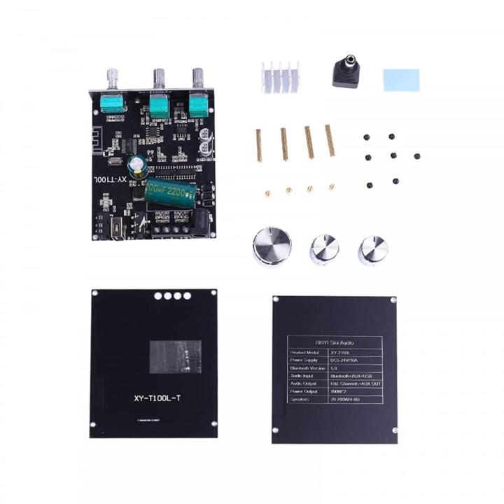 XY-T100L Bluetooth 5.0 Stereo Digital Power Amplifier Board Module with Front Bass Adjustment 100W