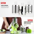 Tabletop Drum Grater Rotating Manual Vegetable Slicer Machine 3 Blades | Vegetable Cutter & Onion / Fruit Slicer | All in One Chopper for Household Kitchen Cheese Grater. 