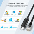 UGREEN USB to RJ45 Console Cable RS232 Serial Adapter for Cisco Router USB RJ 45 8P8C Converter USB Console Cable. 
