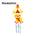 Pleasant Sound Wind Chime Festive Diy Christmas Wind Chime with Snowman Deer Santa Claus Ornaments Non-woven Bell for Holiday Decor. 