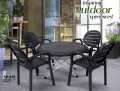(Pack of 04 Chairs with Table) SAAB SP-675 New Full Plastic Indoor and Outdoor Spectrum Patti Chair With Table. 