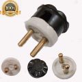 "Premium 2 Pin Male Plug with High-Temperature Ceramic Base - 250V, 10/16/20A for Household Appliances". 