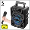Sixonic GTS 1637 / 1638 Portable Rechargeable Wireless Bluetooth Speaker with Microphone – Best for Small Gatherings High Quality Stereo Sound, Big Woofer Mp3 Speaker FM Radio USB Memory Card Supported. 