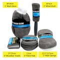 9Pcs Microfiber Towels Applicator Pads Wash Sponge Gloves Wheel Brush Car Washer Cleaning Kit Microfiber Interior Accessories. 