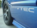 Pair of VTEC DOHC (White) Reflector Vinyl Sticker Waterproof , Car decoration, Car Sticker,Car Accessories, Stickers for Car. 