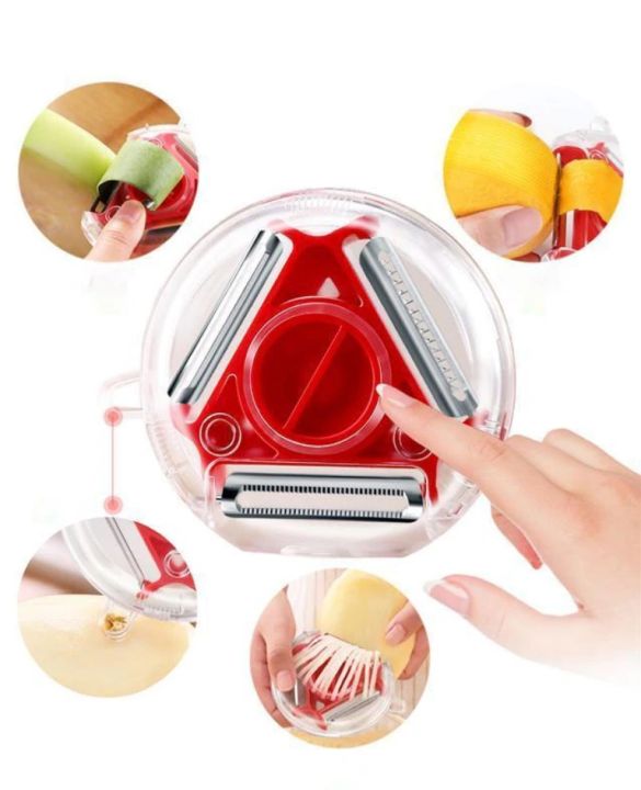 Magic Trio Peeler Set Slicer Stainless Steel Peeler Shredder Julienne Cutter Multi Peel Blade Zesters Grater Kitchen Tool