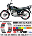 Wheel Stickers for SUZUKI GS-150 Rim Reflector Tape Motorcycle Decals Graphics 17". 