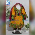 Kochyana Special Traditional Frock For kids - kids dresses - girls dresses Yellow Color. 