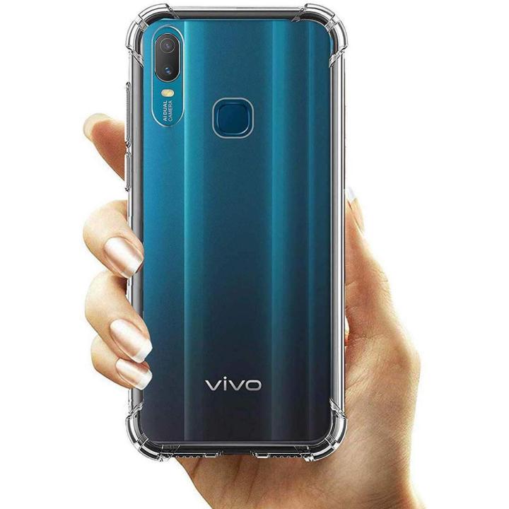 Vivo Y11 Transparent Jelly Back Cover Soft Crystal Clear Shockproof Protective Case