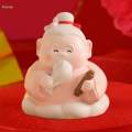 Chinese Figurines Statue Housewarming Gifts Car Dashboard Decoration Mini Sculptures for Desktop. 