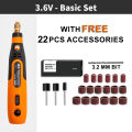 HILDA Mini Drill Engraver Electric Cordless Mini Drill Grinder With Rotary Tools For Accessories 3.6V Grinding Machine DIY Tools. 