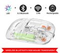 Type C Transparent Rechargeable Wireless Mouse Ultra Slim Gaming Mouse RGB Dual Mode 5.1 Bluetooth Mouse Rechargeable Battery Gaming RGB USB Wireless Optical Mouse With Silent Clicks 2.4G Backlit Mice Mouse For Pc Laptop, Computer, MacBook, iPad, Smart TV. 