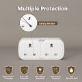 LENCENT 5 in 1 Charger with 2 AC Outlet and 1 Type-C and 2 USB Ports Plug Extension 2 Way Multi Charger Plug Adaptor Wall Socket for Home Office, 13A 3250W. 