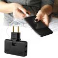 Foldable Extension 180 Degree Rotation EU Power Plug Adapter Travel WirelessIn Three Converter Charging Socket Charger. 