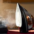 Geepas Steam Iron - 2 in 1 Dry & Steam Iron with Ceramic Soleplate – Adjustable Temperature Control – Dry Ironing, Spray Function & Burst of Steam - 400 ml Water Tank, Anti-Drip, 3000 Watts ( 2 years Warranty ). 