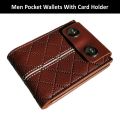 Batwa Purse for Men PU Leather Bifold Wallets for Men with 2 Button Magnet Lock Short Wallet with Lock and Card Holder Slots Casual Style Men Wallets with Picture Frame Slim and Durable Stitching with Cash Compartment. 
