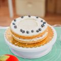 Rotating Cake Turntable White Cake Stand Spinner for Cake Decorations, Pastries, Cupcakes. 