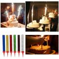 Pack of 6 Large Size Birthday Party Wedding Celebration Cake Sparkling Candles Supplies for Birthday / Festival Sparklers. 