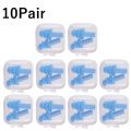 Waterproof Swimming Ear Plugs Soft Silicone Earplugs Reusable Noise Reduction Sleeping Ear Plugs Ear Hearing Protector With Box. 