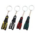 Swim Fin Keychain Keyring for Car Key Ring Handbag Tote Bag Wallet Pendant - Choice of Color. 