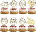 Acrylic Happy birthday / Engagement / Anniversary with stars Gold / Silver and Multicolor Cake Topper Acrylic Cake Toppers Happy Birthday Cake Topper Cake Decoration Party Supplies for Children or Adults Various Cupcake Topper. 