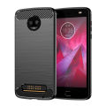 【ETOP】Moto Z3 Play Case,Moto Z3 Case, Sfmn 2-Pack Carbon Fiber Brushed Texture Soft TPU Full-Body Protective Cover Phone Case. 