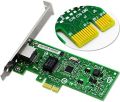 Intel PCIE 1x 10/100/1000Mbs Gigabit LAN Adapter (Intel 82574L chipset) Lan Card PCI-EX 1X For Tower Casing Computers ( Branded Used ), Gigabit Ethernet NIC with Intel 82574L Controller, 1Gb PCI-E Network Card ( Branded Used ). 