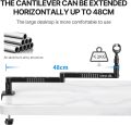 ULANZI LS26 Low Profile Mic Arm, Aluminum 360° Rotatable Foldable Microphone Low Arm Desk Mount for Podcast/Streaming/Gaming/Radio Studio w Mic Clip 1/4" 3/8" 5/8" Screw for Most Mics. 