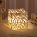 DIY Flower Sea 3D Cloud Tulip LED Night Light Mirror Table Lamps. 