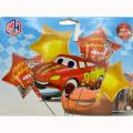 CARS THEME FOIL BALLOON SET - PACK OF 5 FOIL BALLOONS - CARS FOIL BALLOONS. 